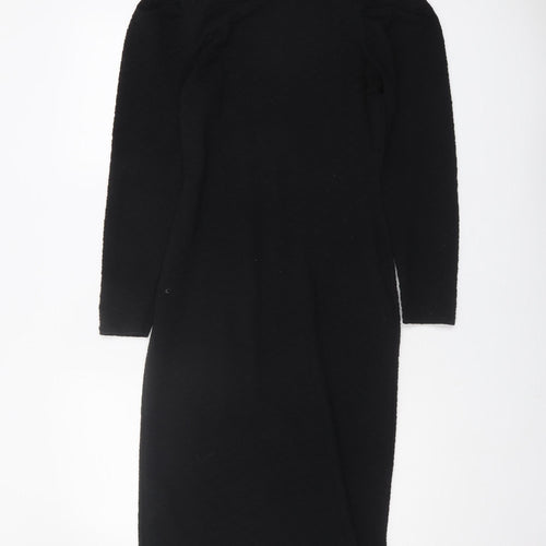 Oasis Women's Black Sheath Midi Dress, Size S