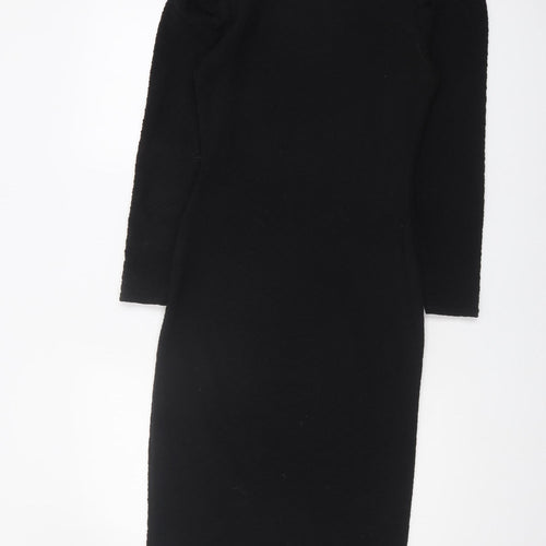 Oasis Women's Black Sheath Midi Dress, Size S