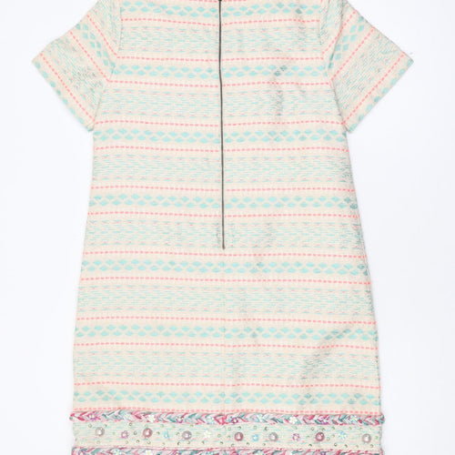 Monsoon Women’s Multicoloured Geometric Shift Dress Size 8