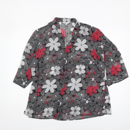 M&Co Women's Multicoloured Floral Blouse Size 20