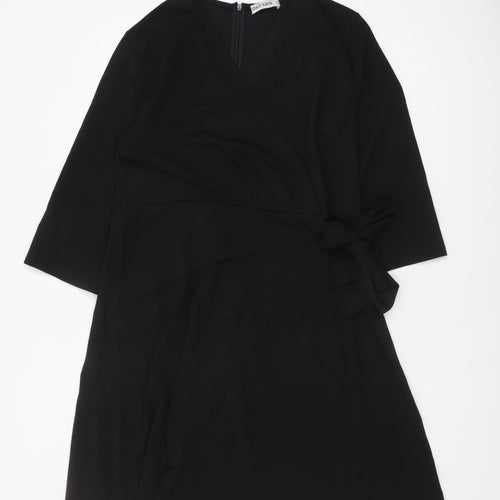 Grace Karin Women's Black XL Wrap Dress V-Neck Elegant