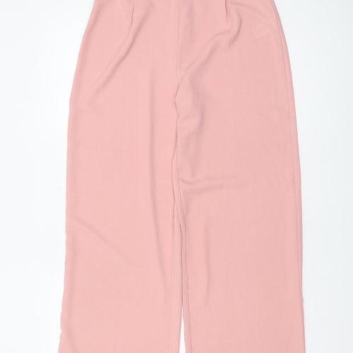 Dorothy Perkins Women Pink Wide-Leg Trousers Size 8