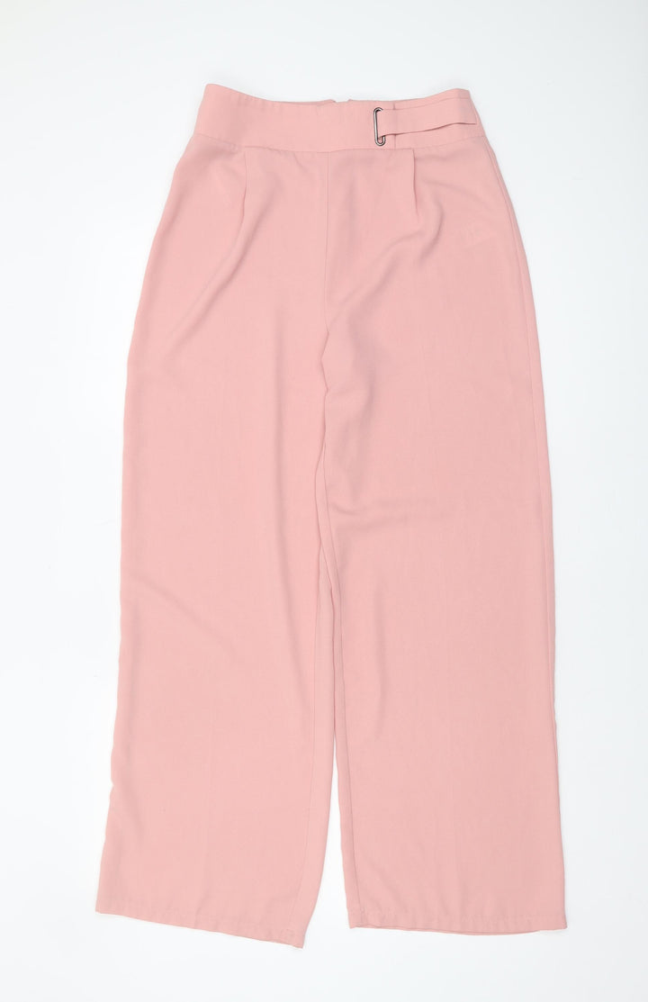 Dorothy Perkins Women Pink Wide-Leg Trousers Size 8