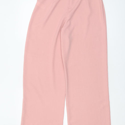 Dorothy Perkins Women Pink Wide-Leg Trousers Size 8