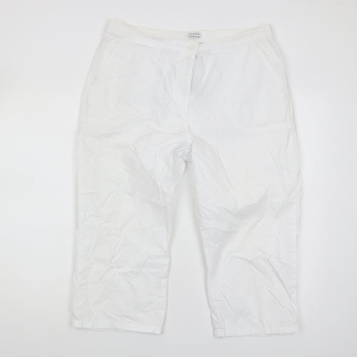 Marks and Spencer Women's White Trousers Size 16