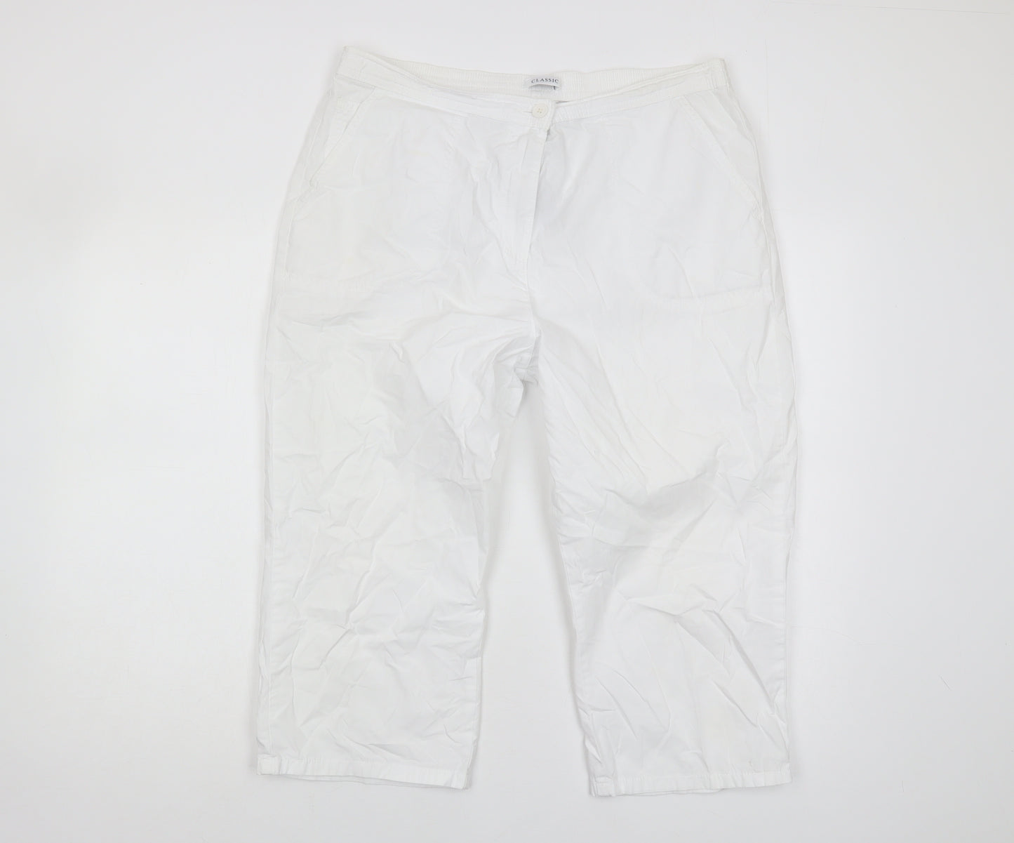 Marks and Spencer Women's White Trousers Size 16