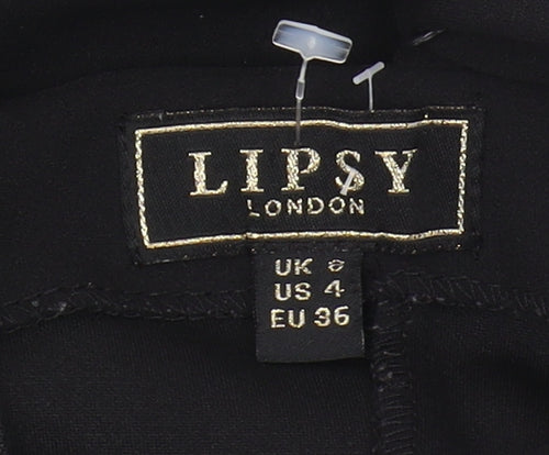 Lipsy Women's Black Off Shoulder Bodycon Dress, Size 8