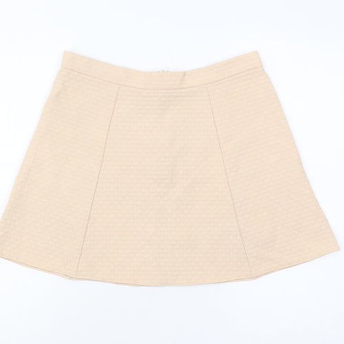 River Island Women's Beige A-Line Skirt, Size 14