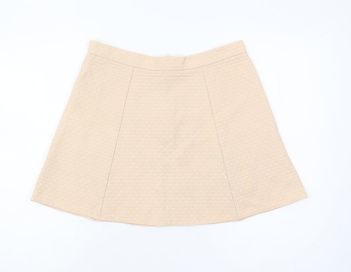 River Island Women's Beige A-Line Skirt, Size 14