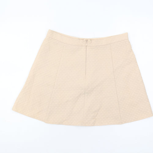 River Island Women's Beige A-Line Skirt, Size 14