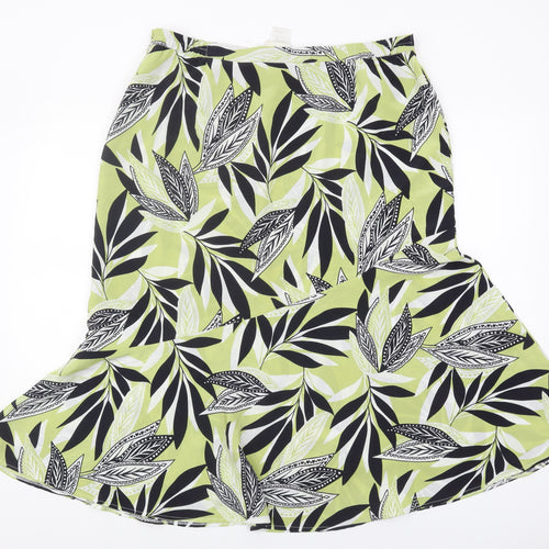 Eastex Women's Multicoloured Floral Flare Skirt, Size 18