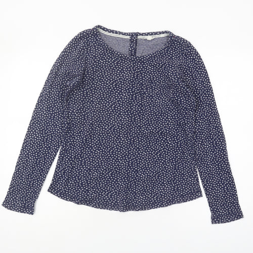 Fat Face Women's Blue Floral Long Sleeve Top Size 8