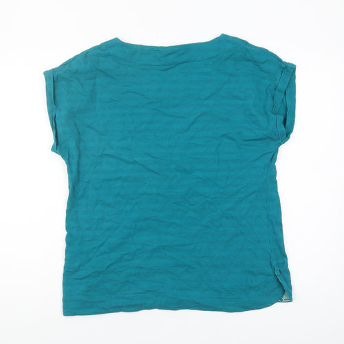 Weird Fish Women's Blue T-Shirt Size 14 Knit Top