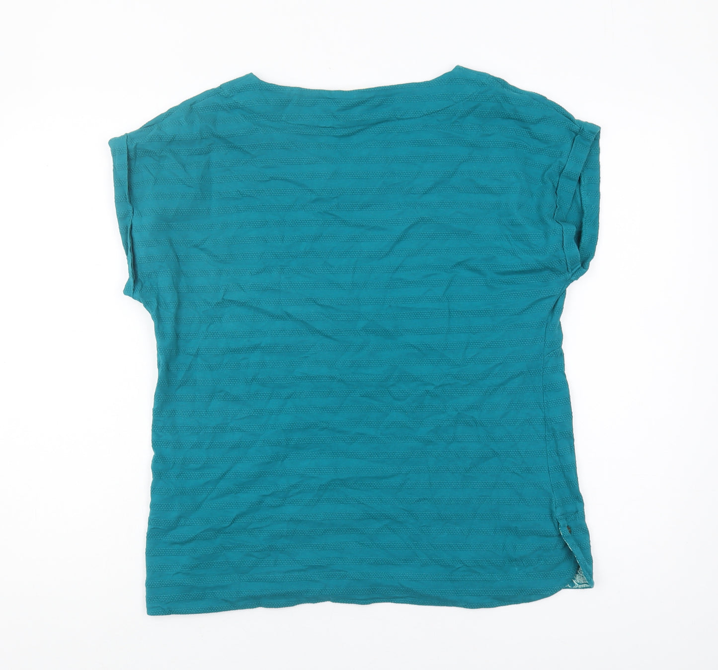 Weird Fish Women's Blue T-Shirt Size 14 Knit Top