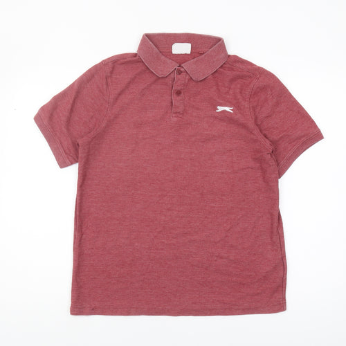 Slazenger Men's Red Polo Shirt M Casual Logo