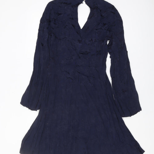 Marks and Spencer Women's Blue V-Neck Dress Size 8
