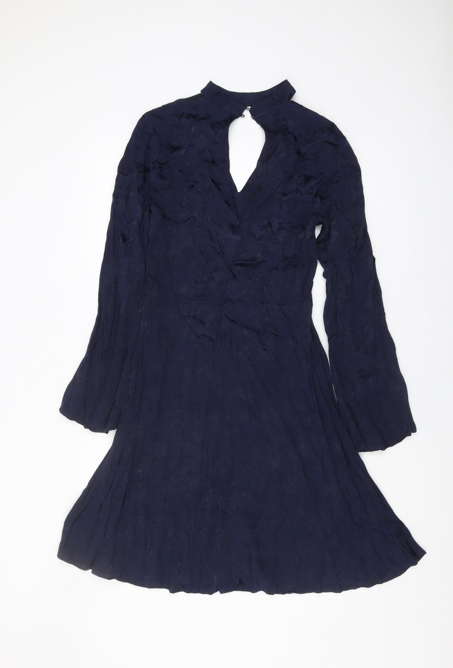 Marks and Spencer Women's Blue V-Neck Dress Size 8