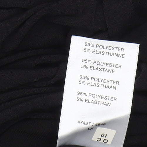 Damart Women's Black Shift Dress Size 16 with Ruched Detail