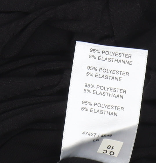 Damart Women's Black Shift Dress Size 16 with Ruched Detail