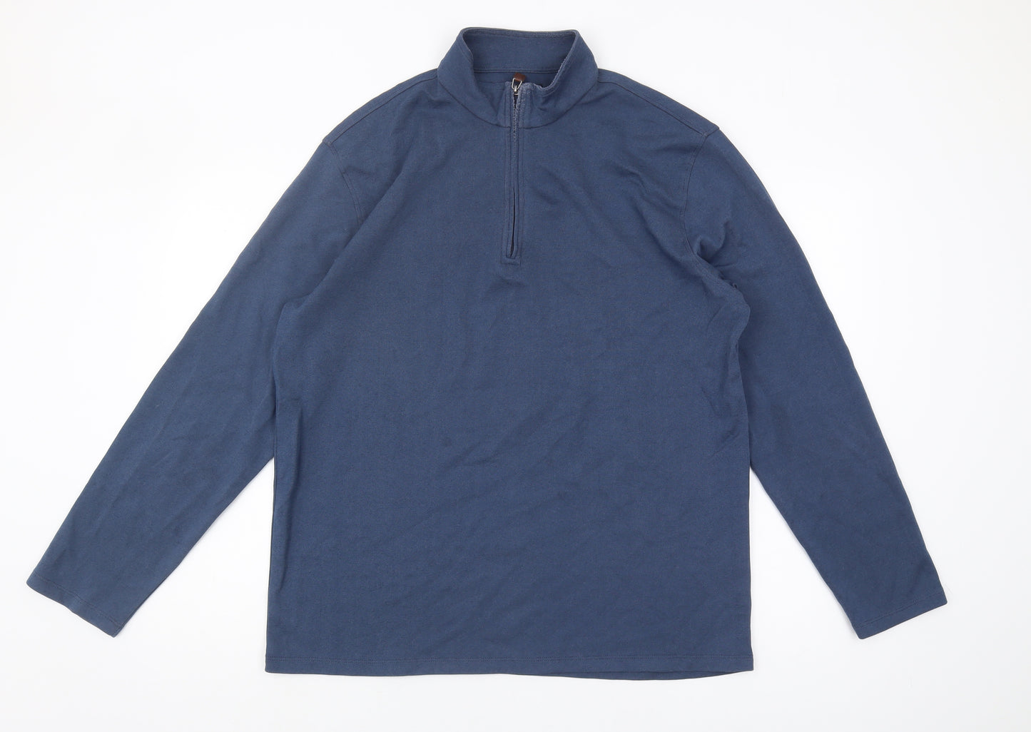 JACHS New York Men's Blue 1/4 Zip Sweatshirt L