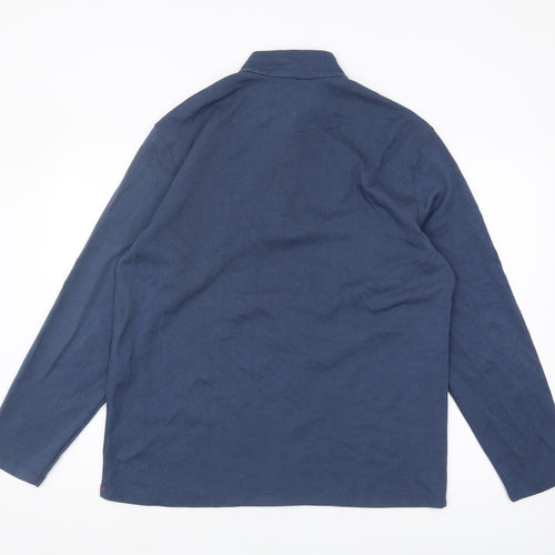 JACHS New York Men's Blue 1/4 Zip Sweatshirt L