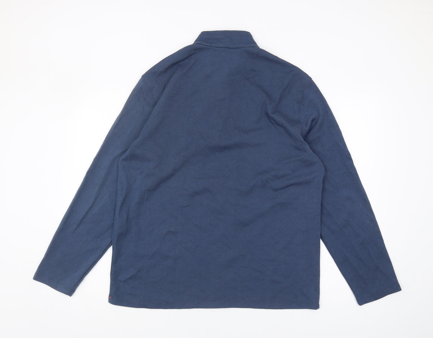 JACHS New York Men's Blue 1/4 Zip Sweatshirt L