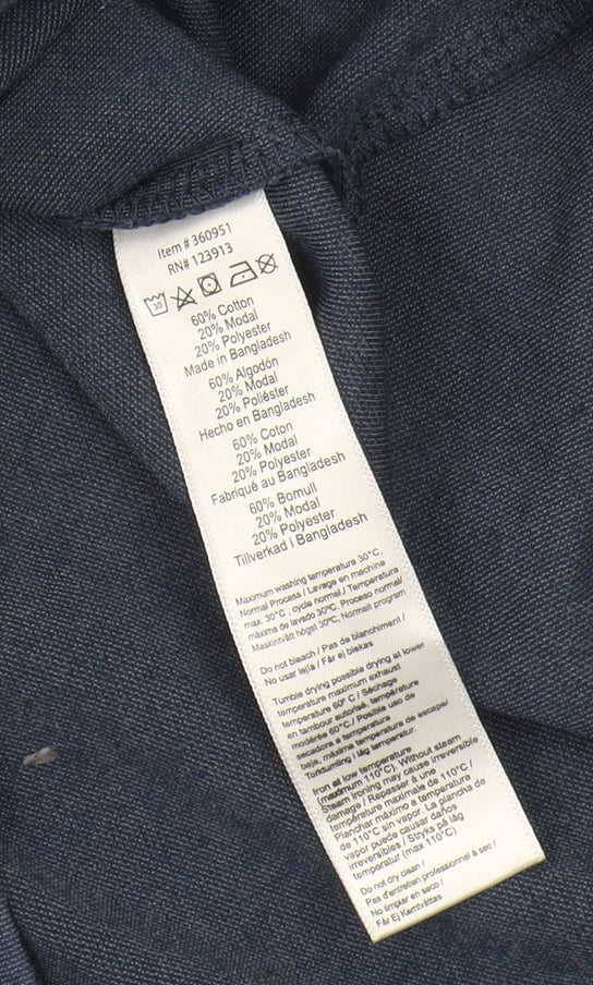 JACHS New York Men's Blue 1/4 Zip Sweatshirt L