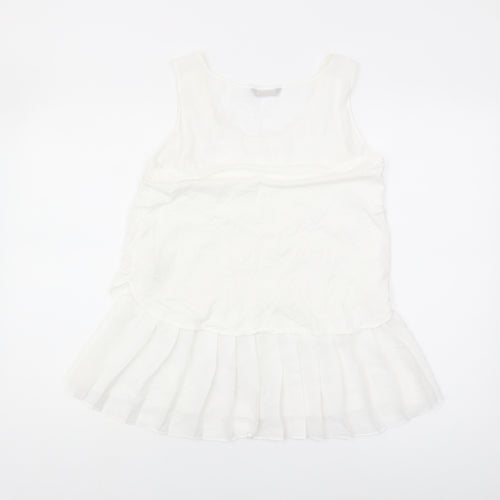 Massimo Dutti Women's White Tank Top Size 10