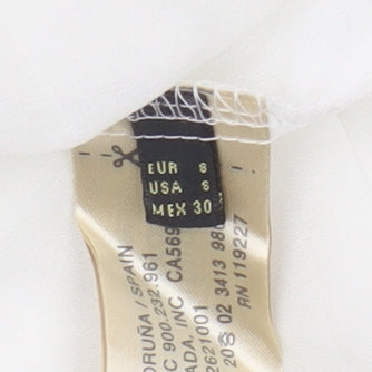 Massimo Dutti Women's White Tank Top Size 10