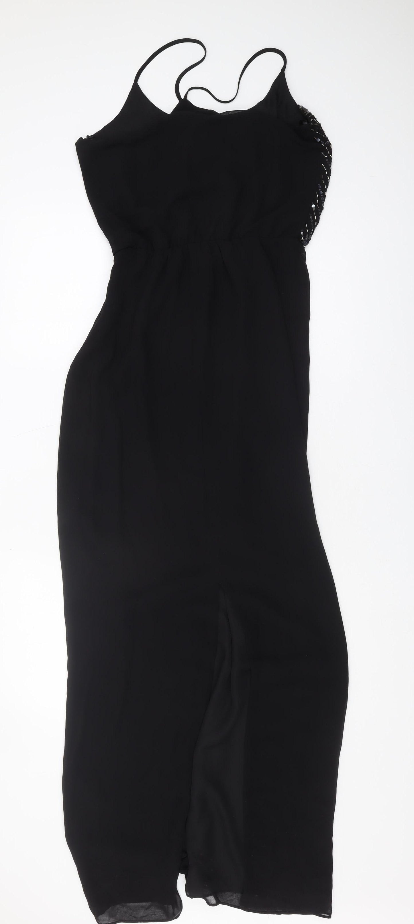 Coast Women's Black Sequin Slip Dress Size 10