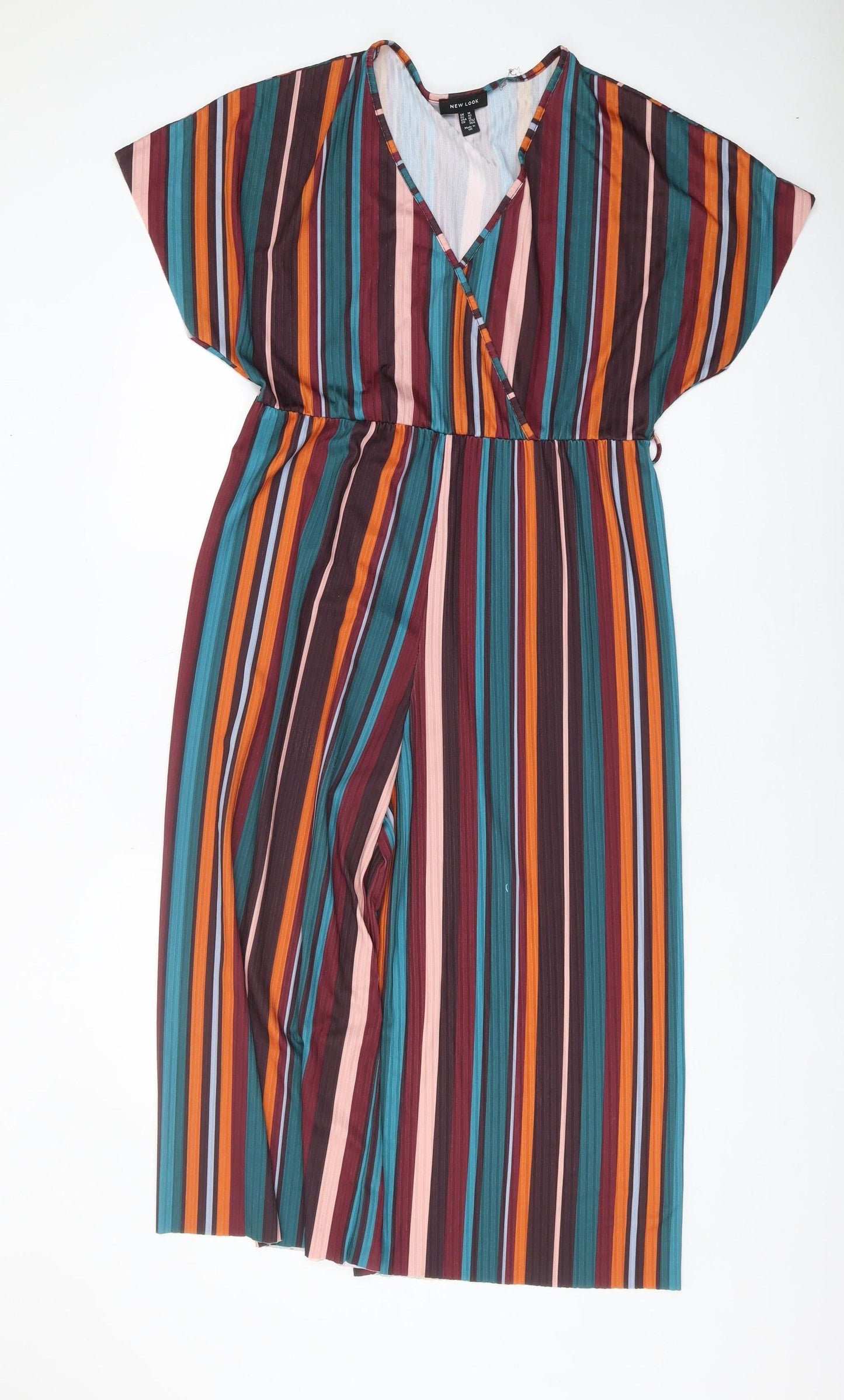 New Look Women's Multicoloured Striped Jumpsuit Size 14