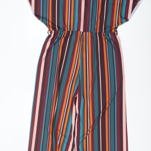 New Look Women's Multicoloured Striped Jumpsuit Size 14