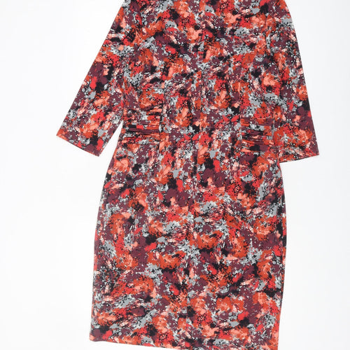 Minuet Petite Multicoloured Sheath Dress - Size 12
