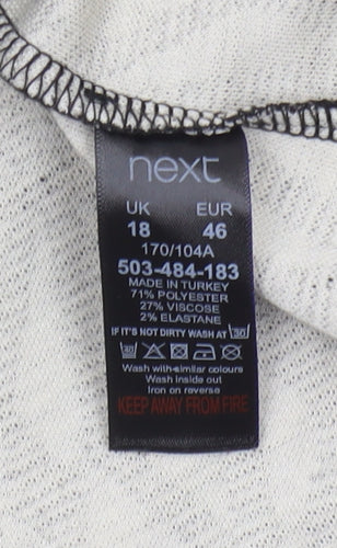 Next Women's Size 18 Black Geometric Shift Dress