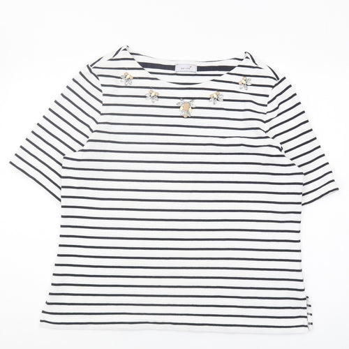 Marks and Spencer Women's Striped T-Shirt, Size 16
