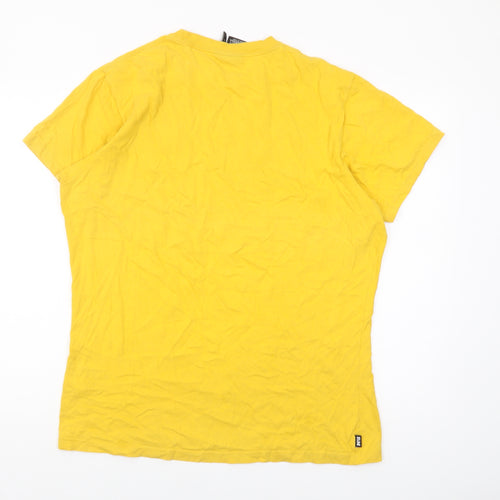 Franklin Marshall Yellow XL Retro Graphic T-Shirt