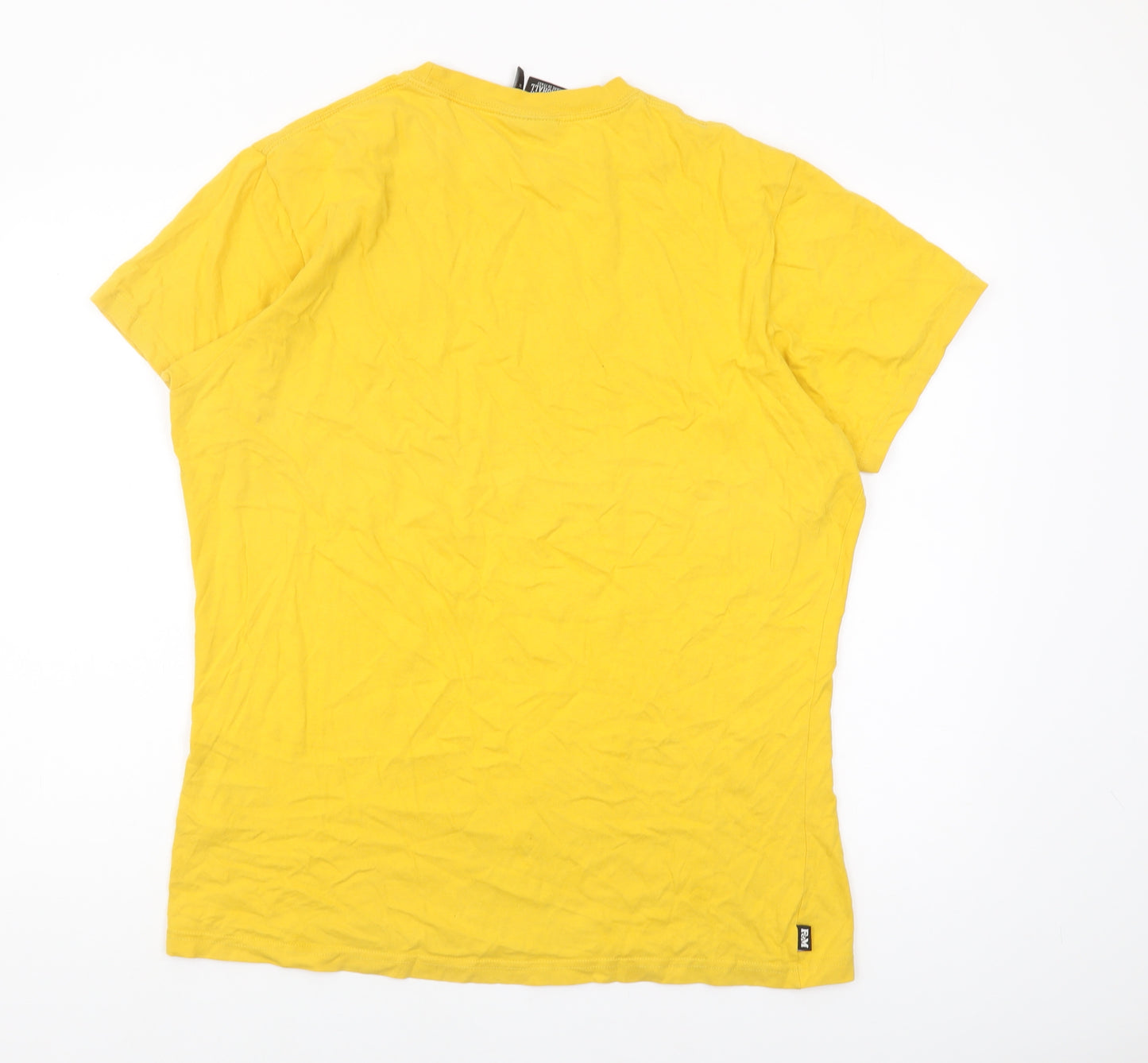 Franklin Marshall Yellow XL Retro Graphic T-Shirt