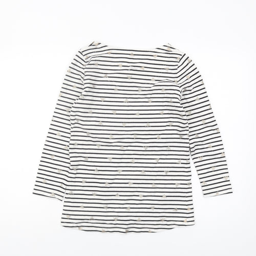 Joules Women's Black White Striped Long Sleeve T-Shirt