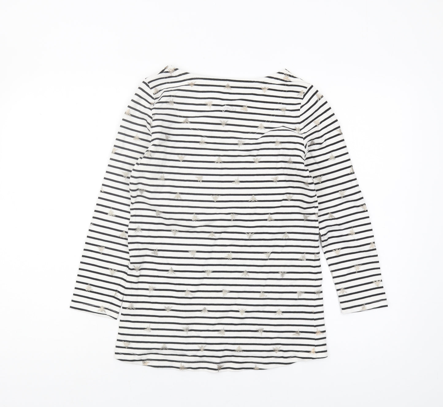 Joules Women's Black White Striped Long Sleeve T-Shirt