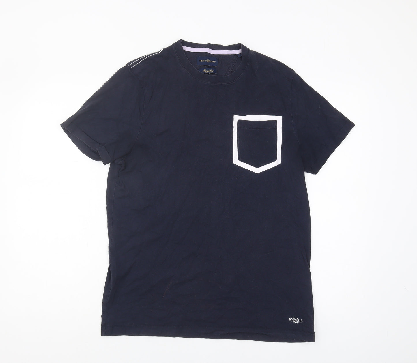 Henri Lloyd Men's Blue Crew Neck T-Shirt Large