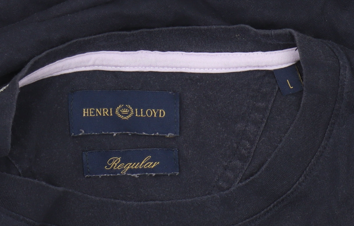 Henri Lloyd Men's Blue Crew Neck T-Shirt Large