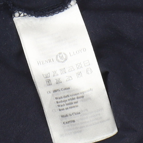 Henri Lloyd Men's Blue Crew Neck T-Shirt Large
