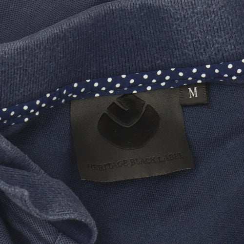 Heritage Black Label Men's Blue M Long Sleeve Polo