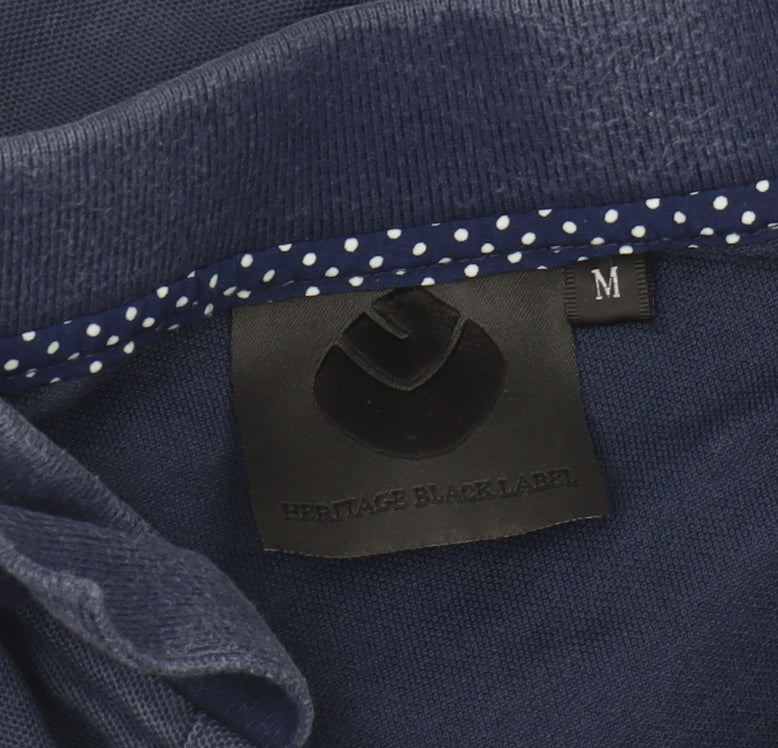 Heritage Black Label Men's Blue M Long Sleeve Polo