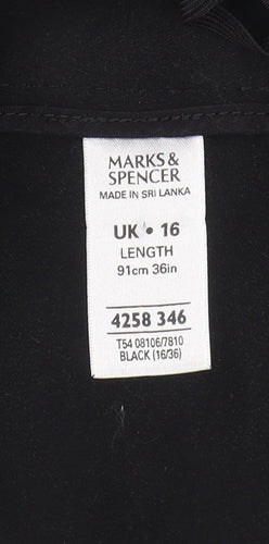 Marks and Spencer Women's Black Long Skirt Size 16