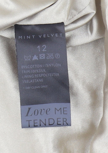 Mint Velvet Women's White Cropped Blouse Size 12