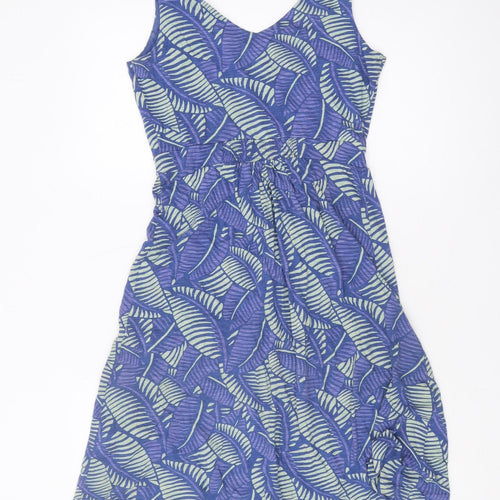 Fatface Blue Bohemian A-Line Dress Size 8