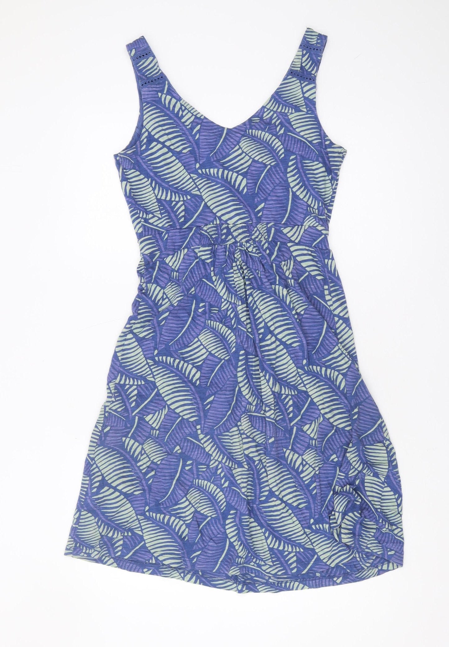 Fatface Blue Bohemian A-Line Dress Size 8