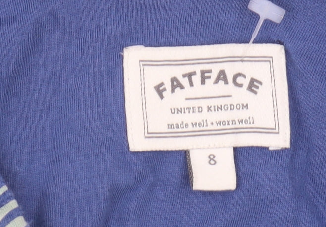 Fatface Blue Bohemian A-Line Dress Size 8