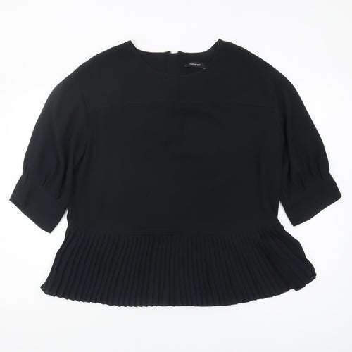 Marks and Spencer Women's Black Blouse, Size 14